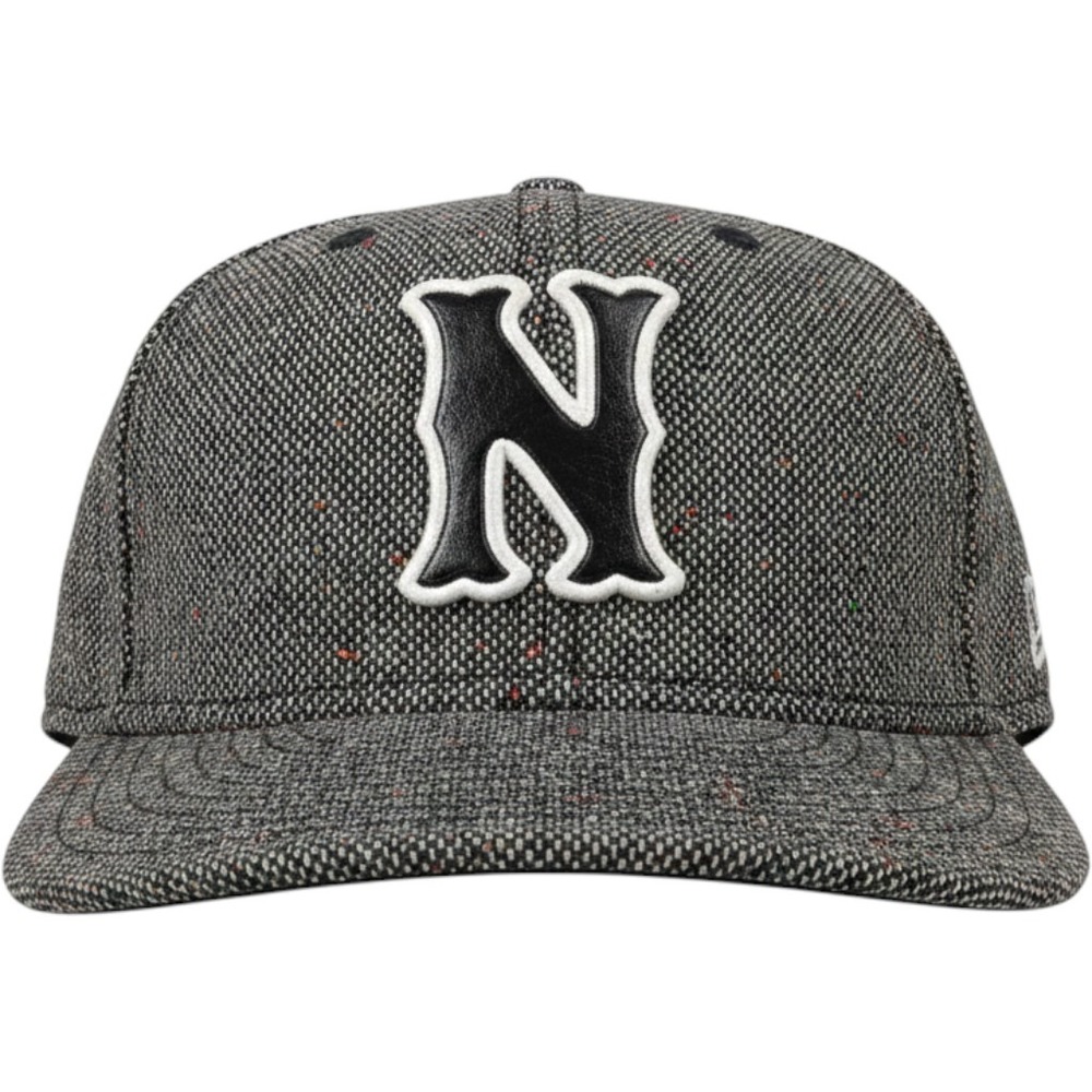 Nixon New Era Fitted Hat Mens 7 1/4 Grey Speckled Tweed 59FIFTY Wool Blend Skate
